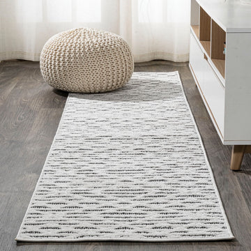 Ararat High-low Pile Moroccan Diamond Modern Indoor/outdoor Area Rug